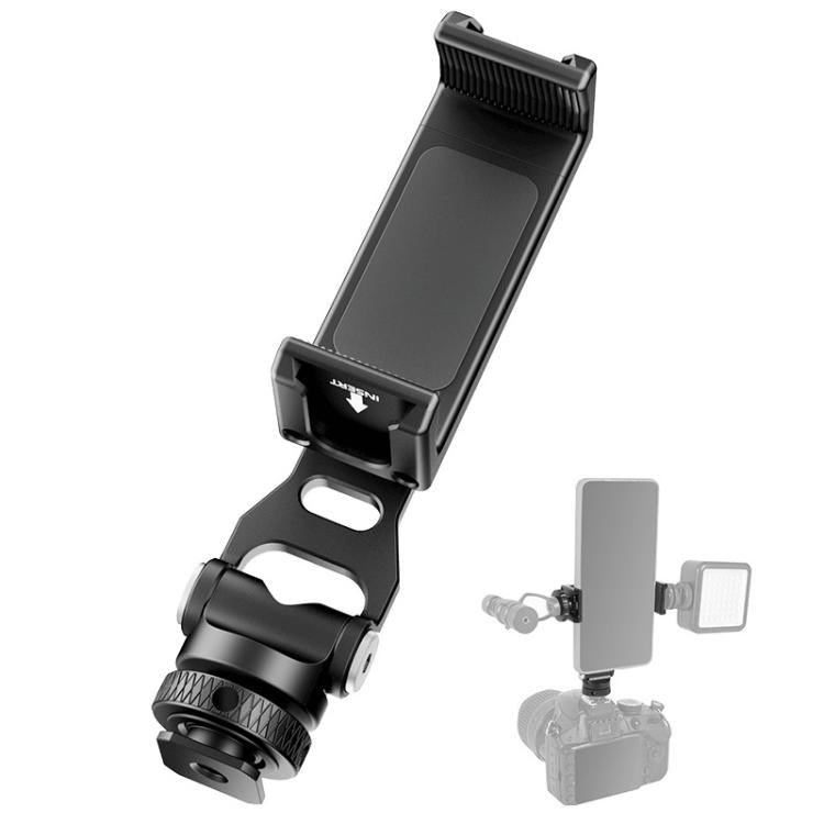 BEXIN PH - 01 Desktop Live Broadcast Bracket 360 Phone Clamp Dual Cold Shoes Mount (Black) - British D'sire Main image