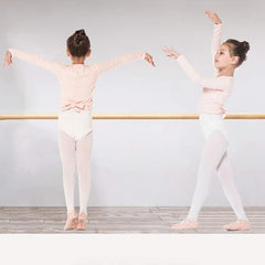 Bezioner Dance Wrap Top Ballet Cotton Crossover Cardigan Long Sleeve for Girls Womens - Women's Shorts and tops Sets - British D'sire