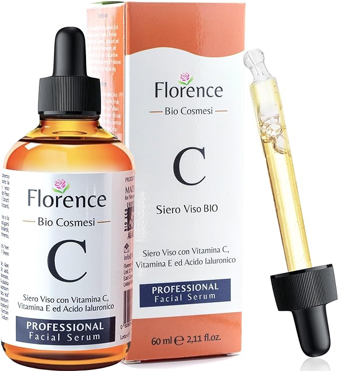 Big 2.11oz. Organic Vitamin C Serum for Face with Hyaluronic Acid. Anti-Aging, Wrinkles, Dark Spots, Brightening and Vegan. Facial Skin Care. Eye Cream Suitable. Women and Men - British D'sire