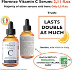 Big 2.11oz. Organic Vitamin C Serum for Face with Hyaluronic Acid. Anti-Aging, Wrinkles, Dark Spots, Brightening and Vegan. Facial Skin Care. Eye Cream Suitable. Women and Men - British D'sire