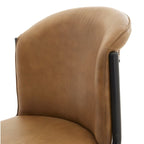 Billy Leather Curved Dining Chair - Chairs - British D'sire