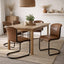 Billy Leather Curved Dining Chair - Chairs - British D'sire