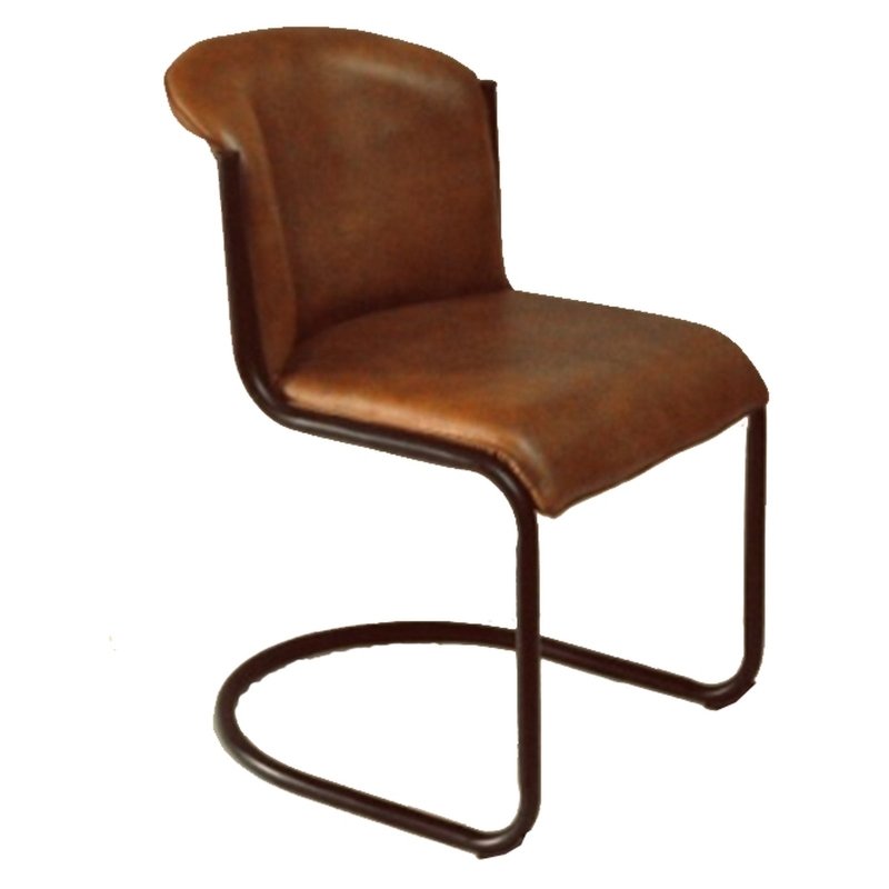 Billy Leather Curved Dining Chair - Chairs - British D'sire