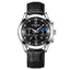 BINBOND B3591 30m Waterproof Luminous Calendar Men Watch, Color: Black Leather-White-Black - British D'sire