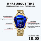 BINBOND Locomotive Concept Steel Belt Watch Men Live Black Technology Watch(White Steel White Face) - British D'sire