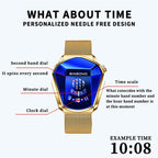 BINBOND Locomotive Concept Watch Men Live Black Technology Watch(White Net Belt-White Steel-White Face) - British D'sire