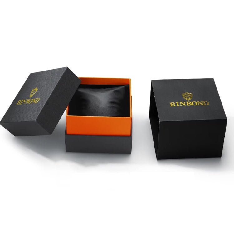 BINBOND Watch Packaging Box Gift Box, Spec: Black Leather - British D'sire