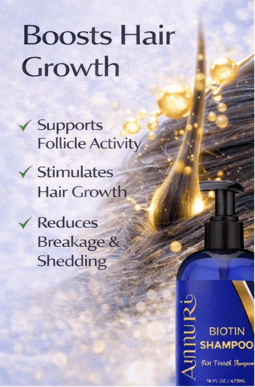 Biotin DHT Blocker Shampoo - Hair Growth, Scalp Care & Dermatitis Treatment - Anti Dandruff, Thinning Solution - Itchy Scalp Relief - Men & Women - 473ml - Biotin Hair Shampoo - British D'sire