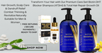 Biotin DHT Blocker Shampoo & Total Hair Repair Growth Oil Set - Hair Growth, Scalp Care & Thinning Solution - Hair Loss Treatments - British D'sire