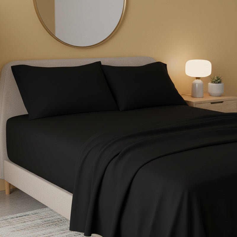 Flannelette Flat Sheet Soft Brushed Cotton Bedding for Warmth Comfort - Super King - Blue