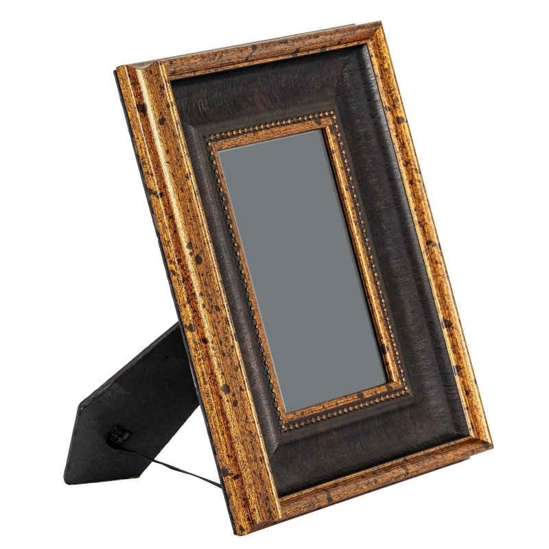 Black And Antique Gold Beaded 5X7 Photo Frame - Photo Frames - British D'sire