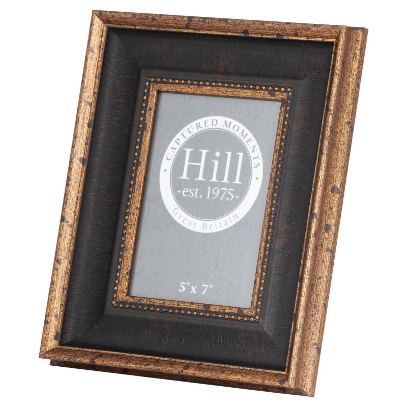 Black And Antique Gold Beaded 5X7 Photo Frame - Photo Frames - British D'sire