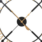 Black And Gold Skeleton Clock Home Wall Decor - Clocks - British D'sire