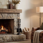 Black Duchess Top Companion Set - Fireplace Accessories - British D'sire