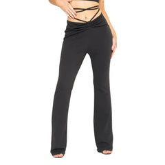 Black Flare Trousers - Trouser - British D'sire
