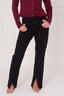 Black Front - Slit Straight Leg Jeans — Flattering, Modern & Effortlessly Chic - Jeans - British D'sire