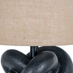Black Knot Table Lamp With Hessian Shade - Lamps - British D'sire