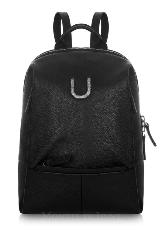 Black Leather Backpack – Modern Minimalist Design - British D'sire