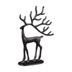 Black Metal Reindeer Dimensions: 26.0cm (W) x 7.0cm (D) x 39.0cm (H) - Figurines - British D'sire