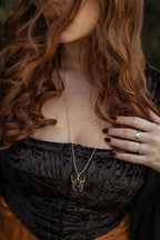 Black Obsidian Hand Wrapped Halloween Spider Necklace - Necklaces - British D'sire