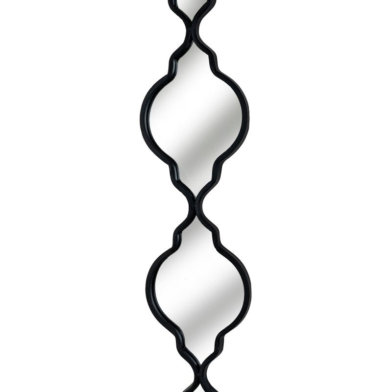 Black Quarterfoil Decorative Hanging Mirror - Mirror - British D'sire
