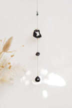 Black Raw Agate & Falcon's Eye Crystal Suncatcher - 30cm - Suncatchers - British D'sire