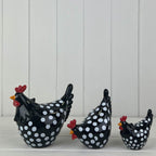 Black Speckled Chicken Td15.6X9.2cm H13.3cm - Figurines - British D'sire