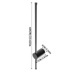 Black Warm Light LED Straight Wall Light 60cm - Wall Light - British D'sire