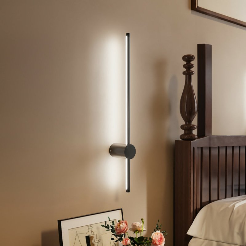 Black White Light LED Straight Wall Light 60cm - Wall Light - British D'sire