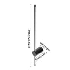 Black White Light LED Straight Wall Light 60cm - Wall Light - British D'sire