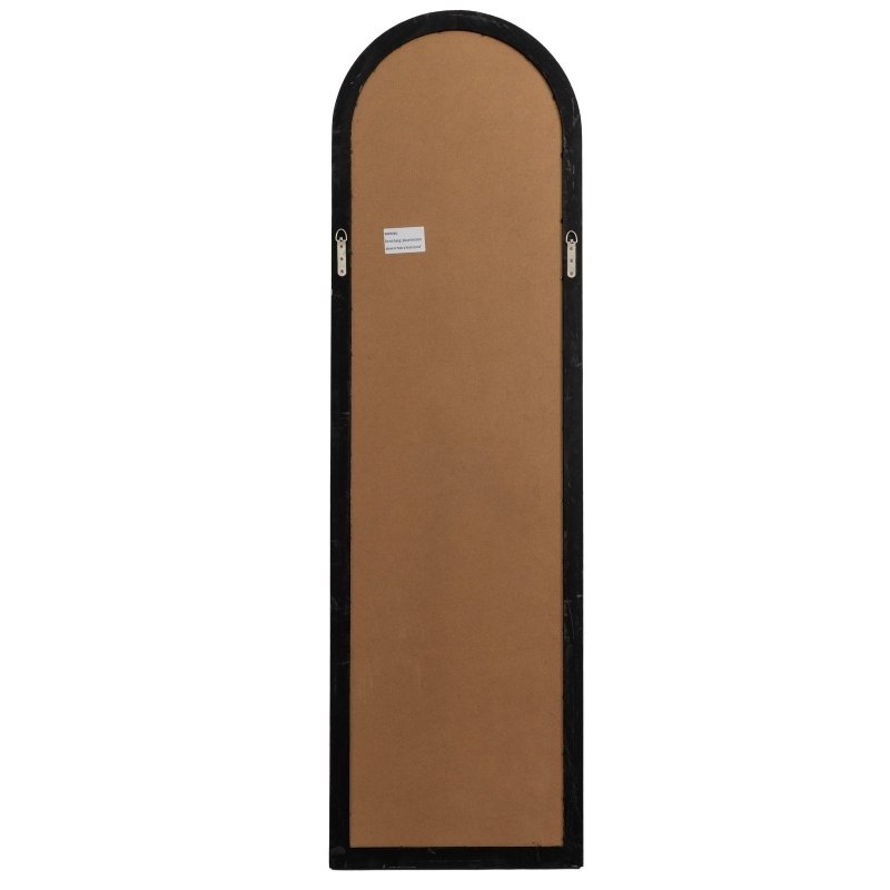 Black Wood Tall Arched Window Mirror - Mirror - British D'sire