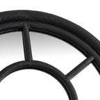 Black Wood Tall Arched Window Mirror - Mirror - British D'sire