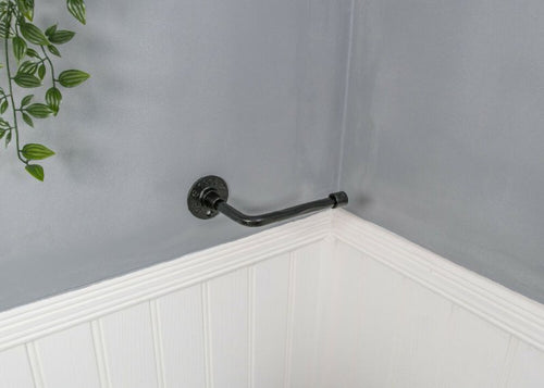 Black wrought iron toilet roll holder toilet paper holder - Churchill