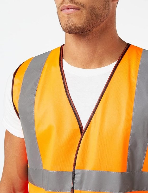 Blackrock Yellow & Orange Hi Vis Vests, High Vis Vests, Hi Vis Jackets, Rail Orange, High Visibility, Safety, Reflective, Hivisible PPE, Hi Viz, Security, Workwear, Mens Womens Sizes Small - 6XL Secondary image