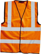 Blackrock Yellow & Orange Hi Vis Vests, High Vis Vests, Hi Vis Jackets, Rail Orange, High Visibility, Safety, Reflective, Hivisible PPE, Hi Viz, Security, Workwear, Mens Womens Sizes Small - 6XL - Safety Vests - British D'sire