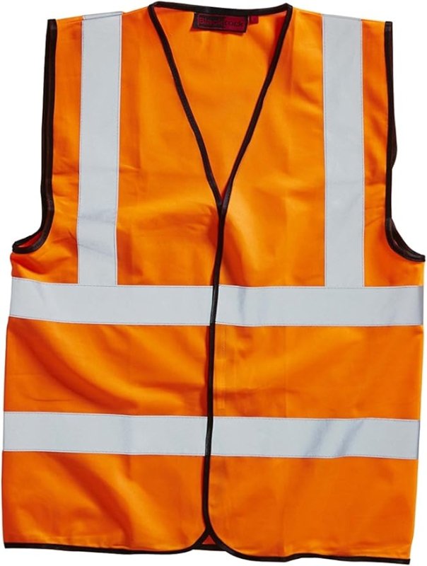 Blackrock Yellow & Orange Hi Vis Vests, High Vis Vests, Hi Vis Jackets, Rail Orange, High Visibility, Safety, Reflective, Hivisible PPE, Hi Viz, Security, Workwear, Mens Womens Sizes Small - 6XL - Safety Vests - British D'sire