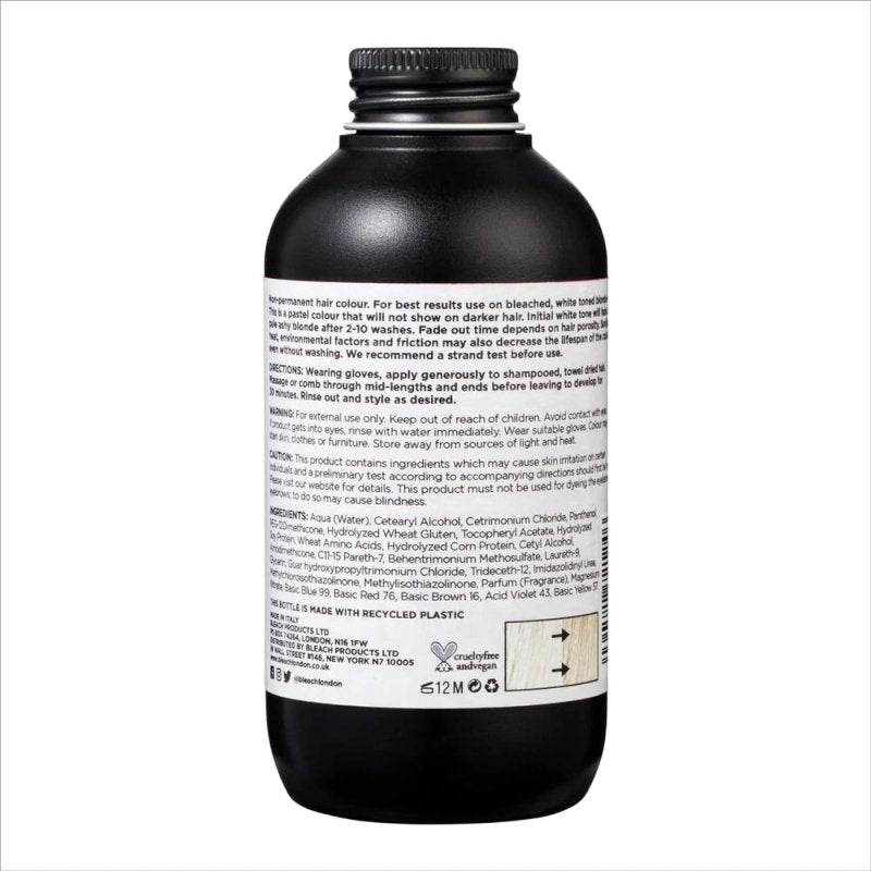BLEACH LONDON White Heat Colour - Semi - Permanent Hair Colour, Cool Neutral Blonde, Vegan, Cruelty Free, Temporary Hair Colour Cream, 150 ml - Haircare - British D'sire