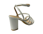 Block Heel Diamante Strappy Shoes - Heels - British D'sire