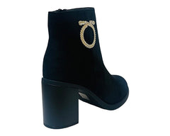 Block Heel Faux Suede Ankle Boots - Boots - British D'sire