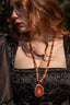 Blood Orange Aventurine and Orange Agate Pendant Necklace - Necklaces - British D'sire