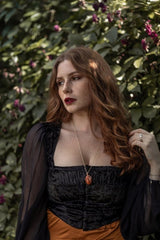 Blood Orange Aventurine Wrapped Necklace - Necklaces - British D'sire