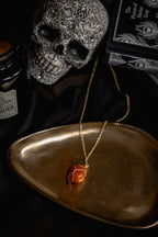 Blood Orange Aventurine Wrapped Necklace - Necklaces - British D'sire
