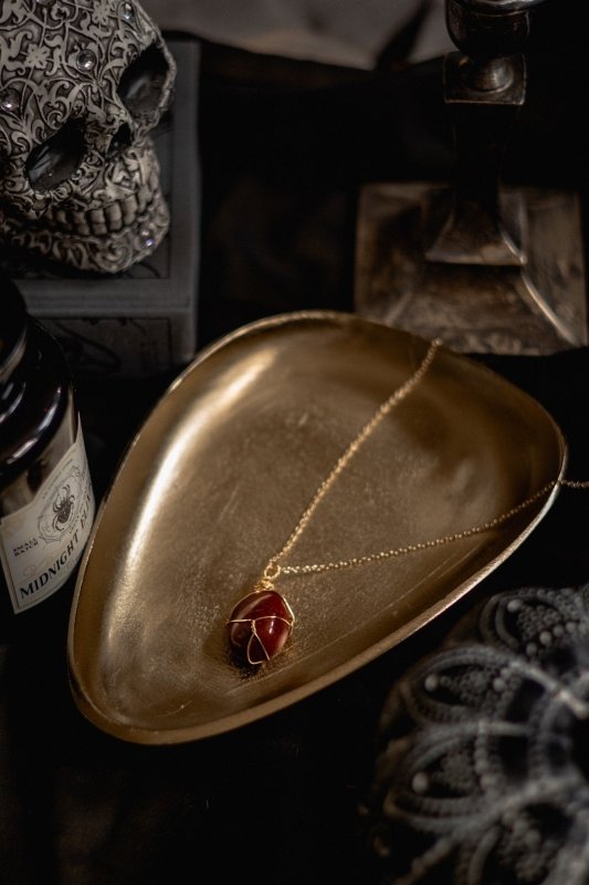 Blood Red Jasper Wrapped Necklace - Necklaces - British D'sire