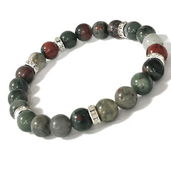 Bloodstone 8mm Bracelet: Healing Energy for Vitality and Strength - British D'sire