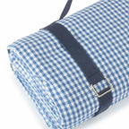 Blue and White Gingham Picnic Blanket - Picnic Accessories - British D'sire