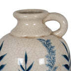 Blue Flora Amphora Jug Vase - Blue Ceramic Decorative Vase - Vases - British D'sire
