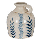 Blue Flora Amphora Jug Vase - Blue Ceramic Decorative Vase - Vases - British D'sire