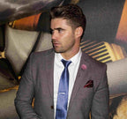 Blue Herringbone Silk - Jacquard Tie - All Products - British D'sire