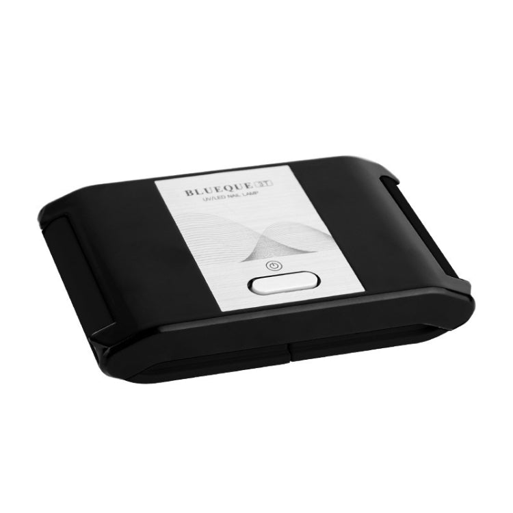 BLUEQUE 36W Manicure Lamp Rechargeable Portable Folding LED/UV Phototherapy Machine Nail Lamp, Specification:Battery Type(Black) - British D'sire