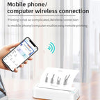 Bluetooth Connection Inkless A4 Printer Portable Mini Student Office Home Photo Printer, Model: X8 - British D'sire